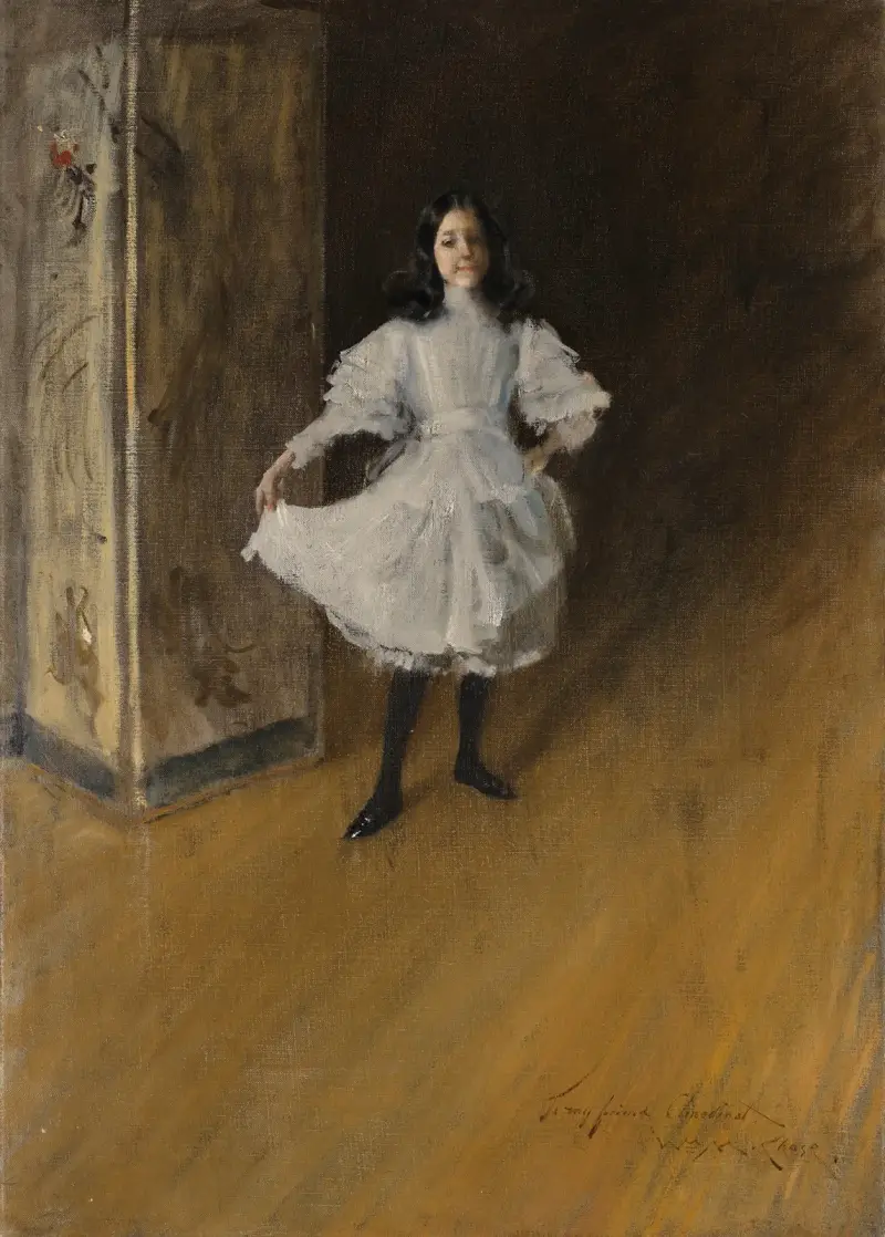 Porträtt av konstnärens dotter (Dorothy) av William Merritt Chase