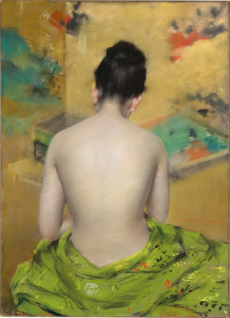 Studie i köttfärg och guld av William Merritt Chase