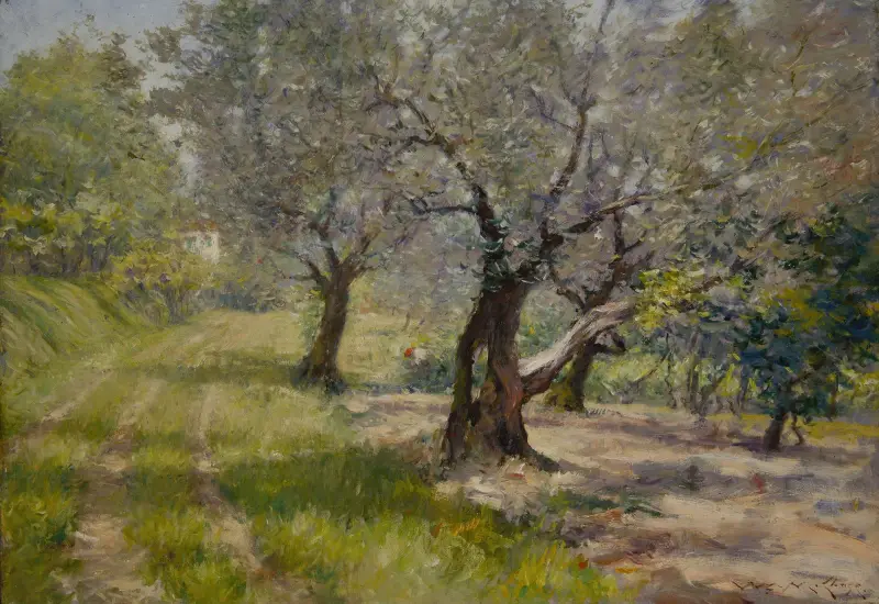 Olivlund av William Merritt Chase