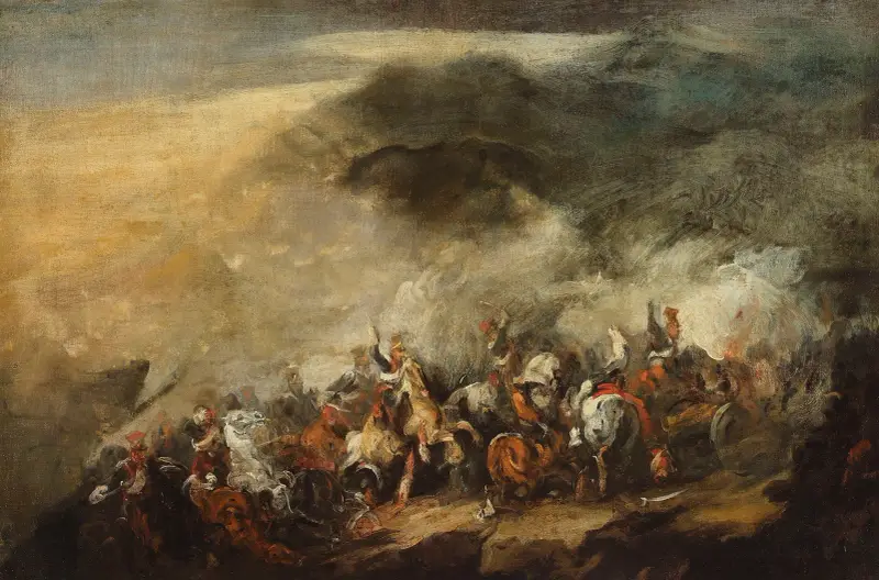 Battle of Somosierra av Piotr Michałowski