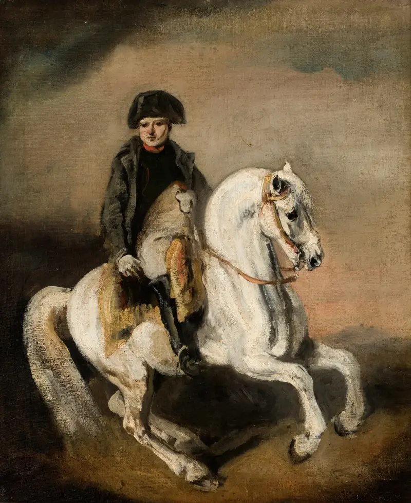 Napoleon zu Pferde, 1846 von Piotr Michałowski