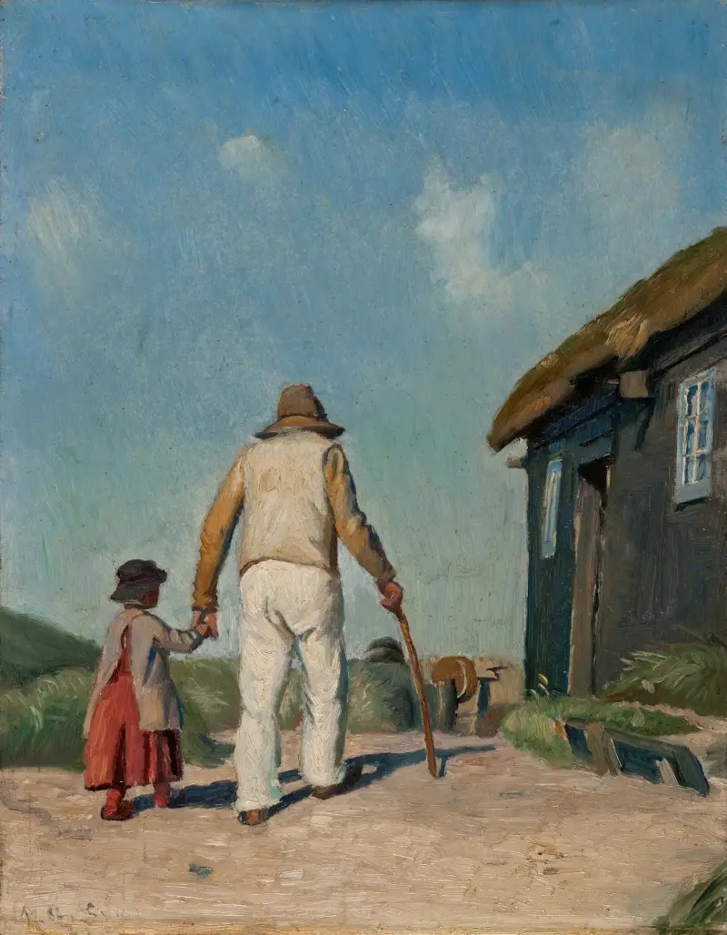 Blind Christian. Studie av Michael Ancher