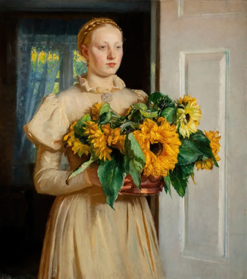 Dívka se slunečnicemi, 1893, Michael Ancher