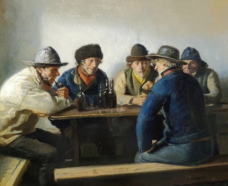 In einer Krogstube von Michael Ancher