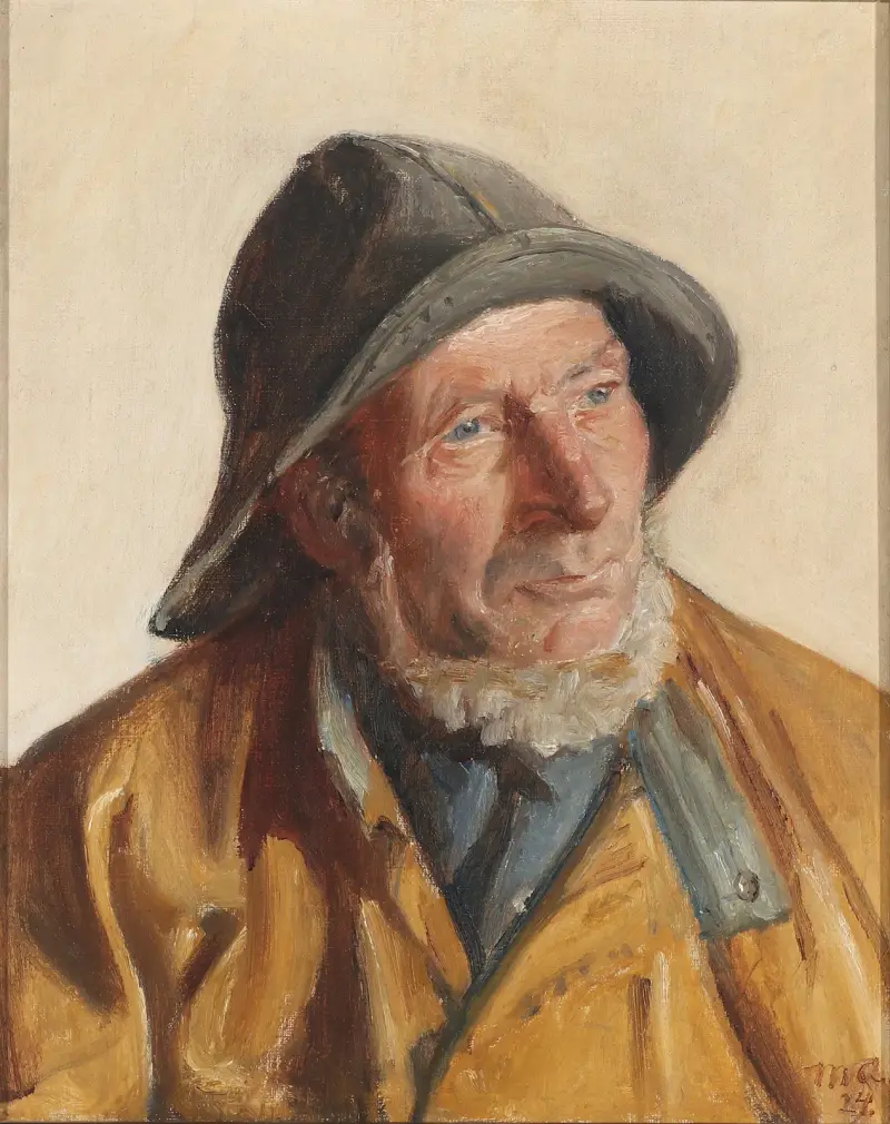 Porträt eines Fischers, 1924 von Michael Ancher