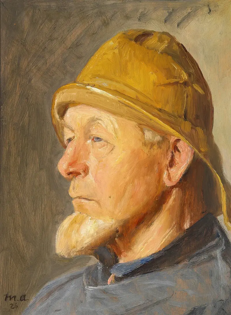 Rybak ze Skagen w południowo-zachodnim kapeluszu, Michael Ancher