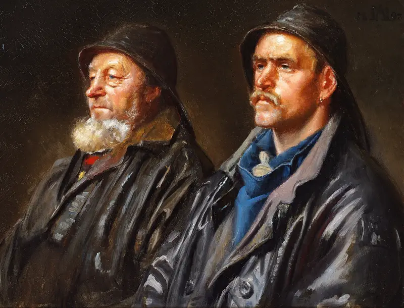 Zwei Fischer von Michael Ancher