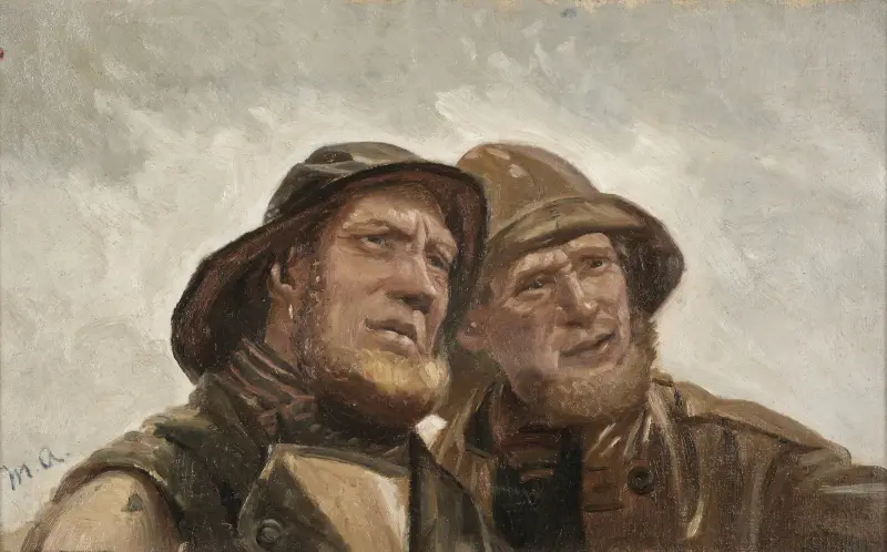 Zwei Fischer. Studie von Michael Ancher