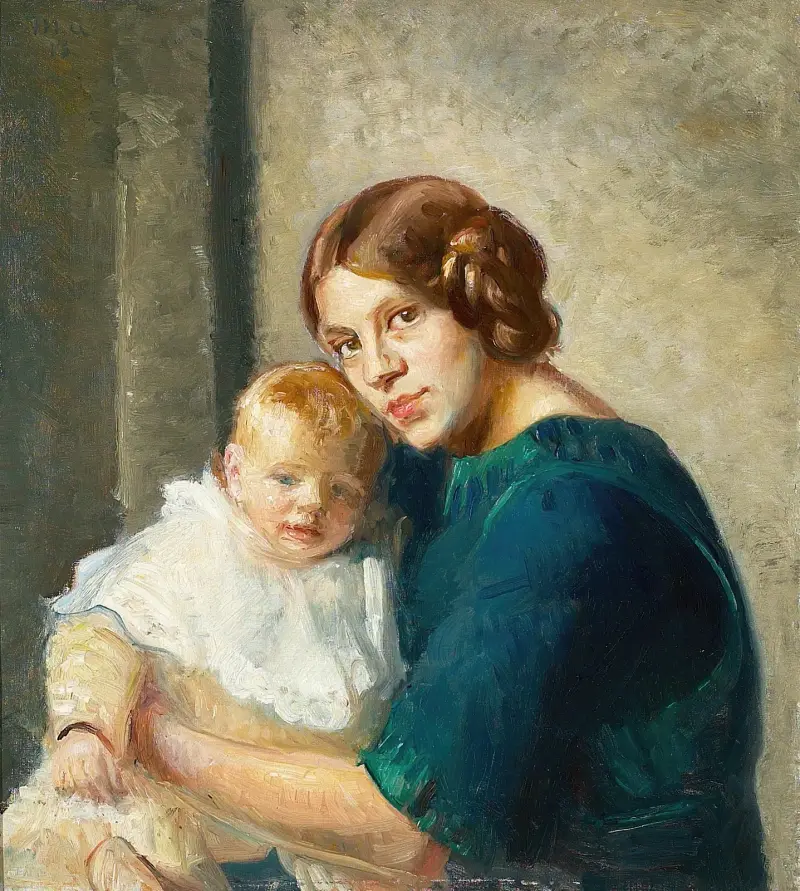 Junge Mutter mit Kind von Michael Ancher