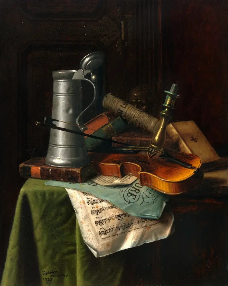 Still Life with Violin, 1883 av William Michael Harnett