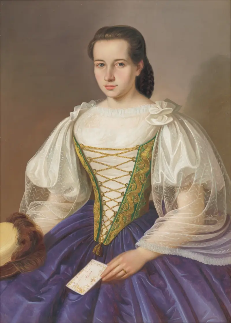 Porträt von Anna Šefránková von Peter Michal Bohúň