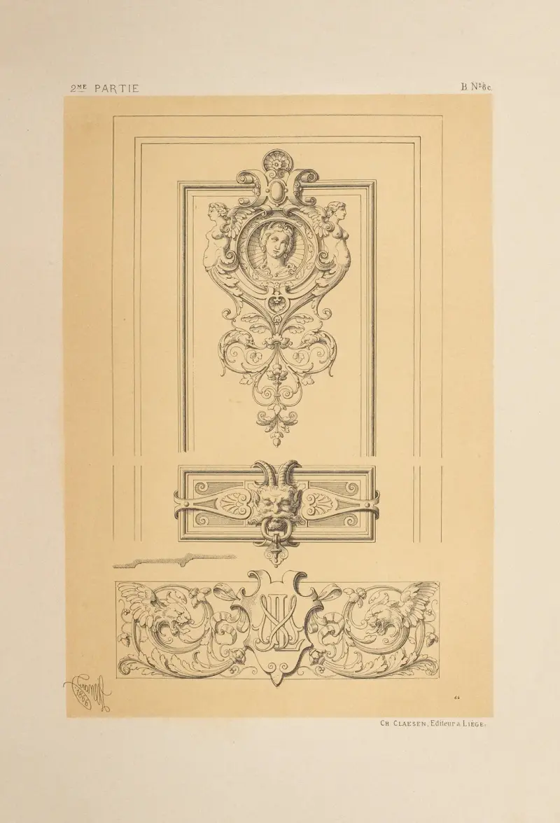 Détails agrandis de la planche B 7 av Michel Liénard