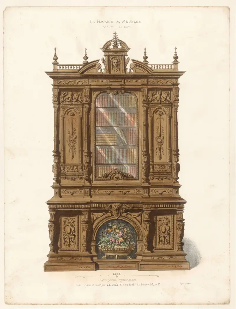 Renaissance-Bibliothek von Victor Léon Michel Quétin