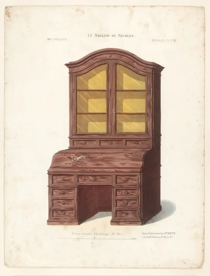 Bureau ministre Bibliothèque av Victor Léon Michel Quétin