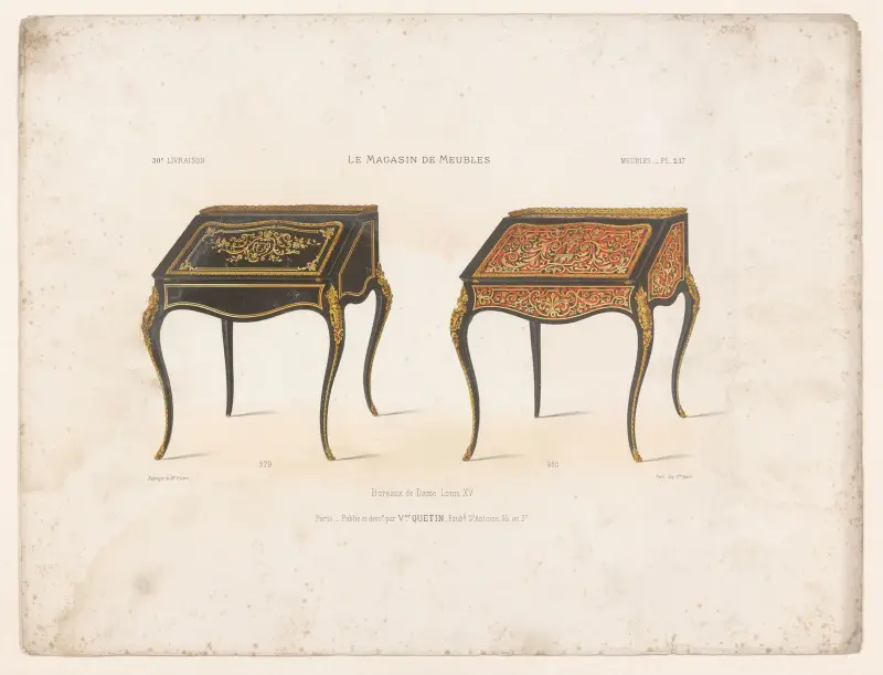 Bureaux de Dame Louis XV av Victor Léon Michel Quétin