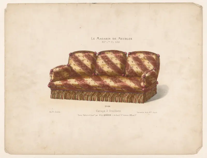 Canapé 3 Oreillers av Victor Léon Michel Quétin