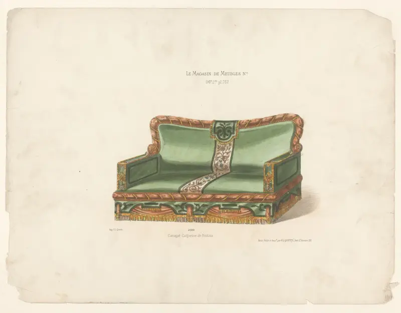 Canapé Catherine de Médicis av Victor Léon Michel Quétin