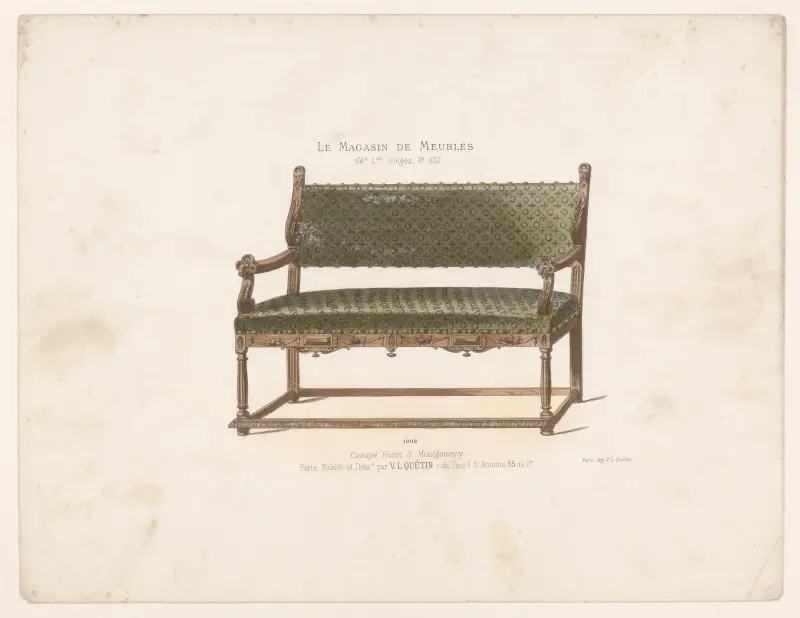 Canapé Henri II Montgomery av Victor Léon Michel Quétin