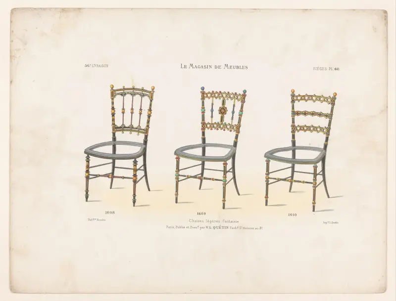 Chaise légères fantaisie av Victor Léon Michel Quétin