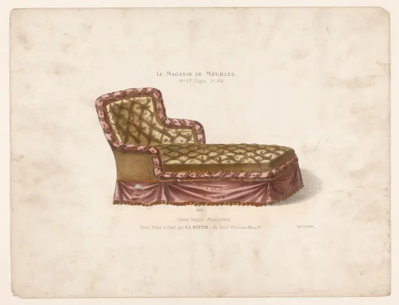 Chaise longue Bourlichons av Victor Léon Michel Quétin