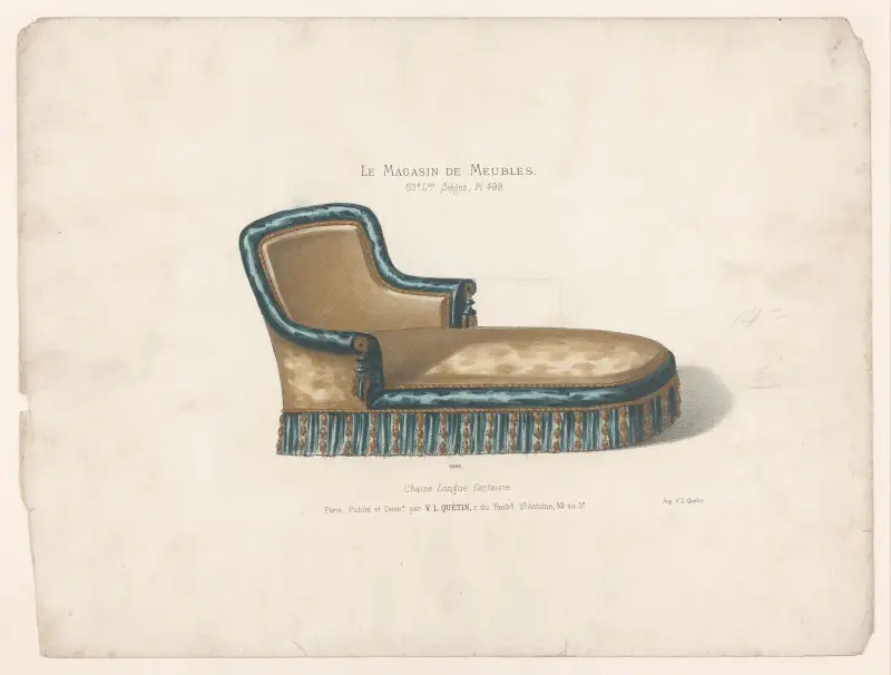 Chaise longue fantaisie av Victor Léon Michel Quétin