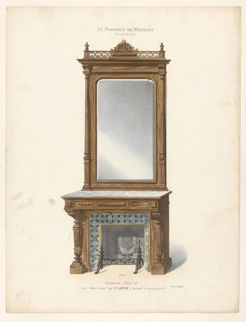 Cheminée Henri II av Victor Léon Michel Quétin