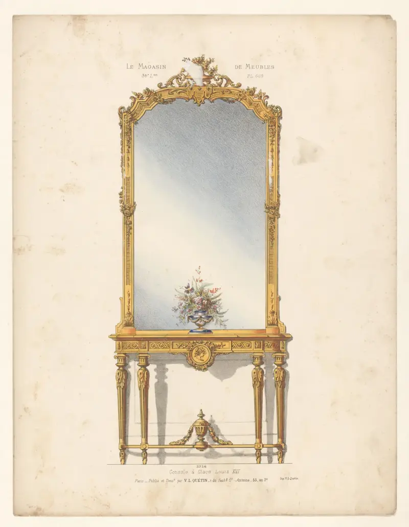 Glasskåp i Louis XVI-stil av Victor Léon Michel Quétin