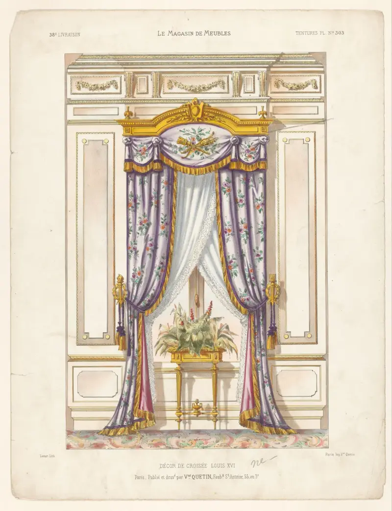 Fönsterdekor Louis XVI av Victor Léon Michel Quétin