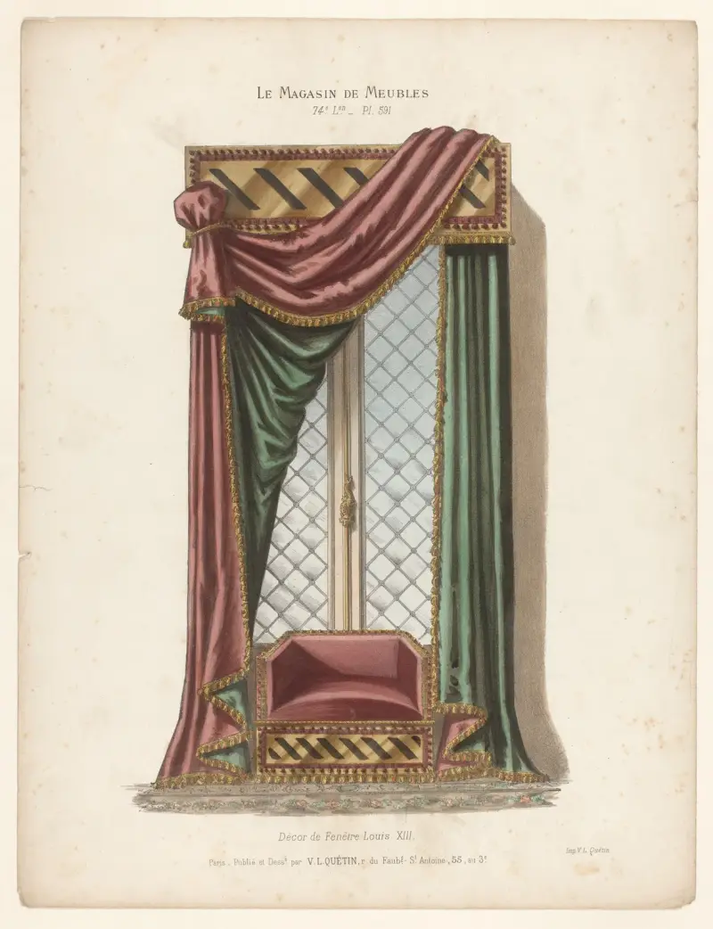 Louis XIII-fönsterdekor av Victor Léon Michel Quétin