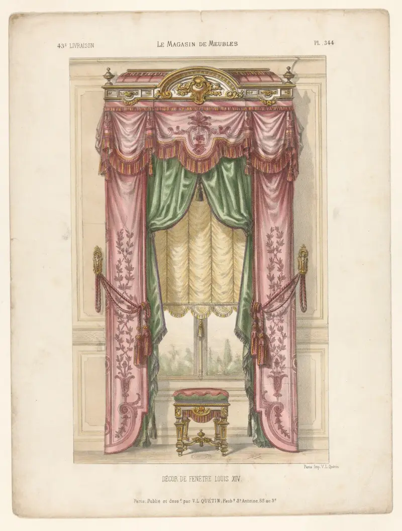 Décor de Fenètre Louis XIV av Victor Léon Michel Quétin