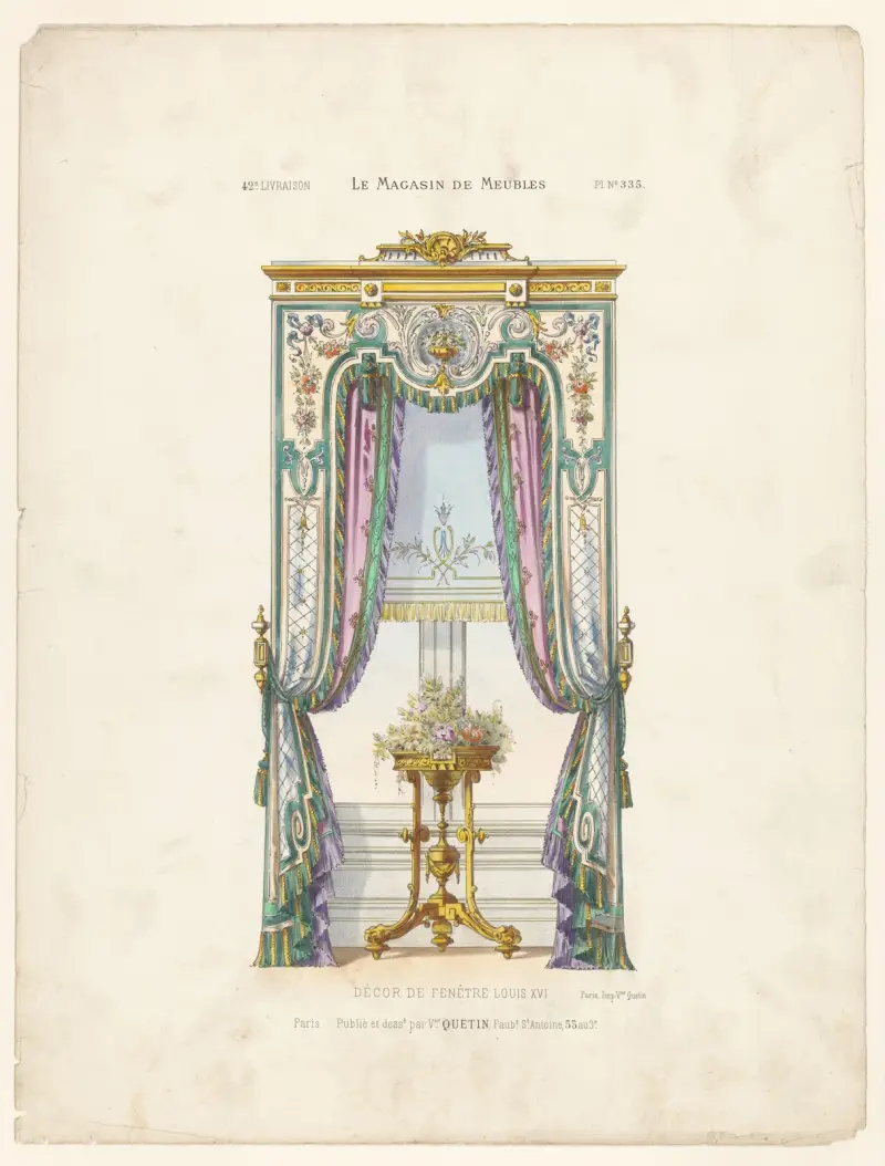 Fönsterdekor Louis XVI av Victor Léon Michel Quétin