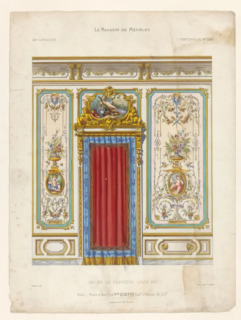Dörrdekor Louis XIV av Victor Léon Michel Quétin