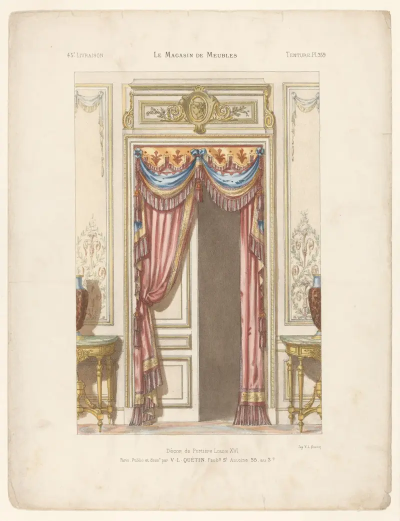 Dörrportier i Louis XVI-stil av Victor Léon Michel Quétin