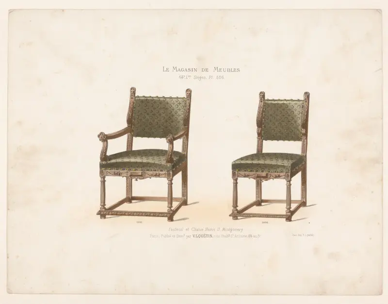 Fauteuil et Chaise Henri II, Montgomery av Victor Léon Michel Quétin