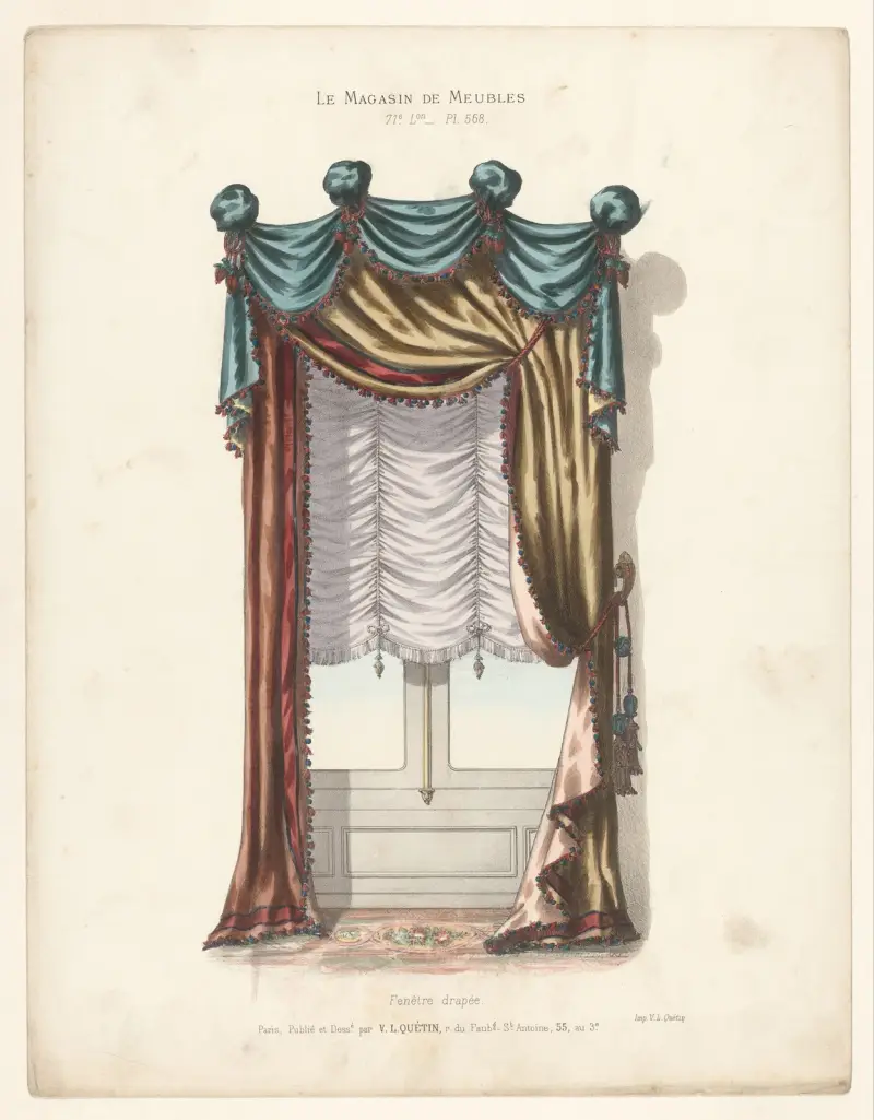 Draperat fönster av Victor Léon Michel Quétin