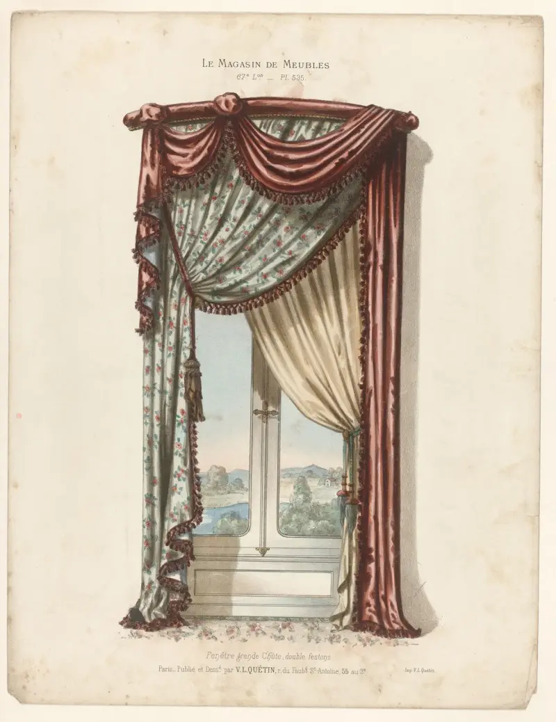 Fenêtre grande Chûte, double festons av Victor Léon Michel Quétin
