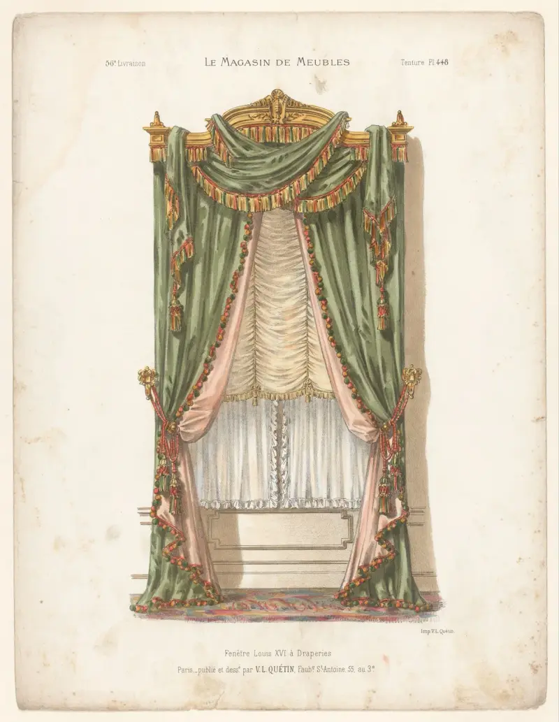 Fenêtre Louis XVI à Draperies av Victor Léon Michel Quétin