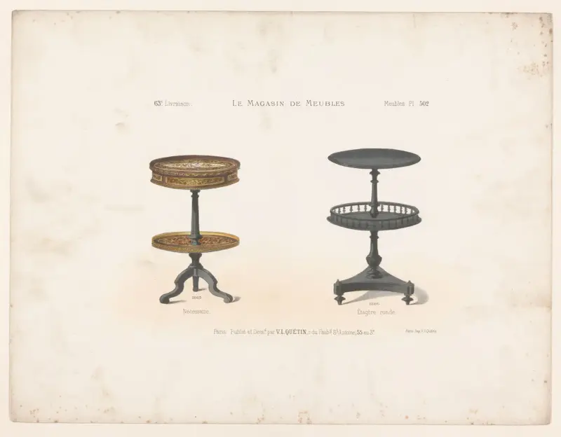Nécessaire ; Étagère ronde av Victor Léon Michel Quétin