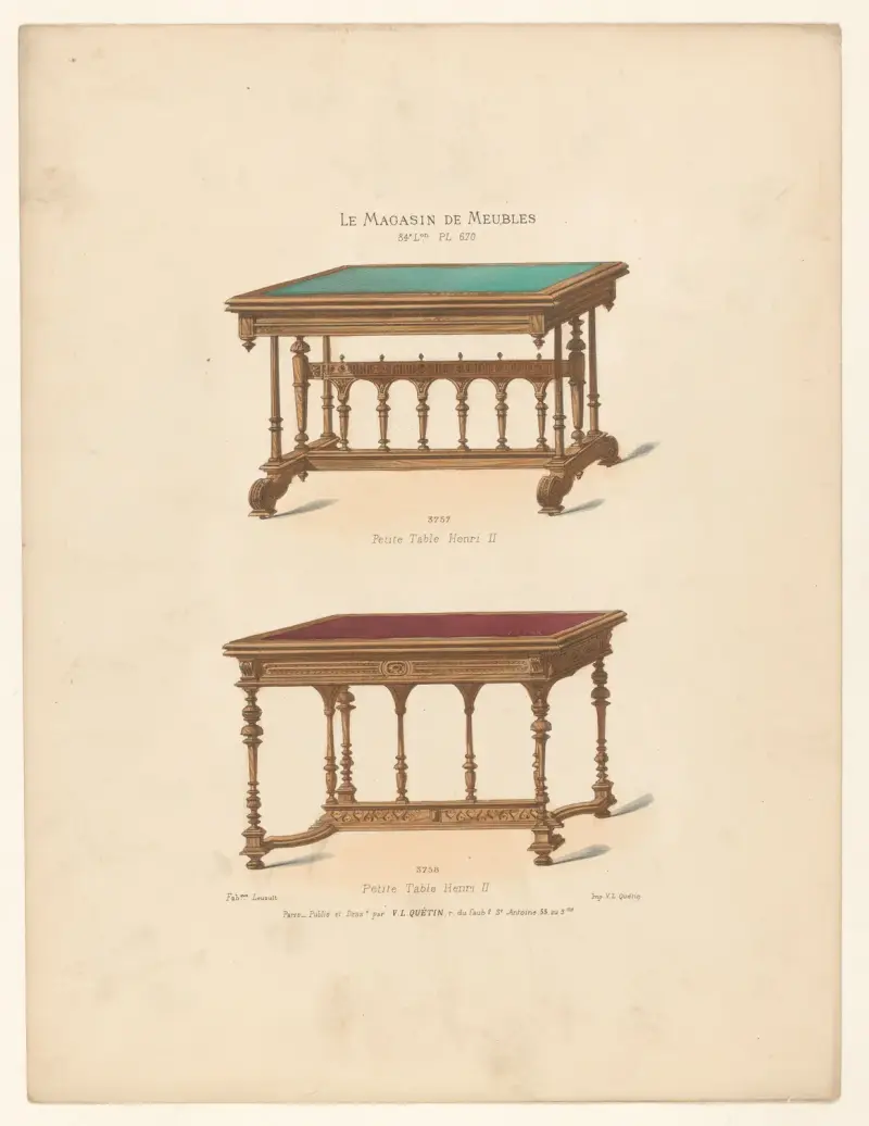 Petite Table Henri II av Victor Léon Michel Quétin