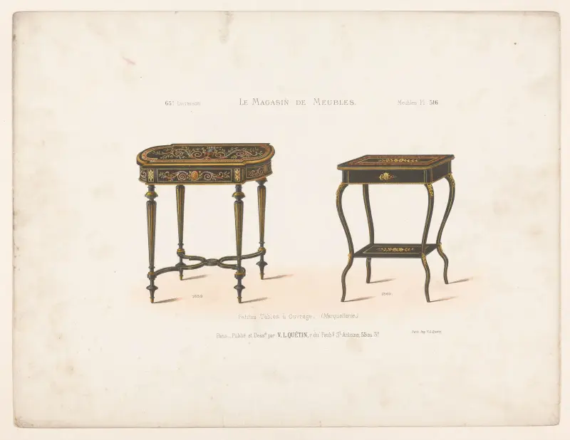 Små arbetsbord av Victor Léon Michel Quétin