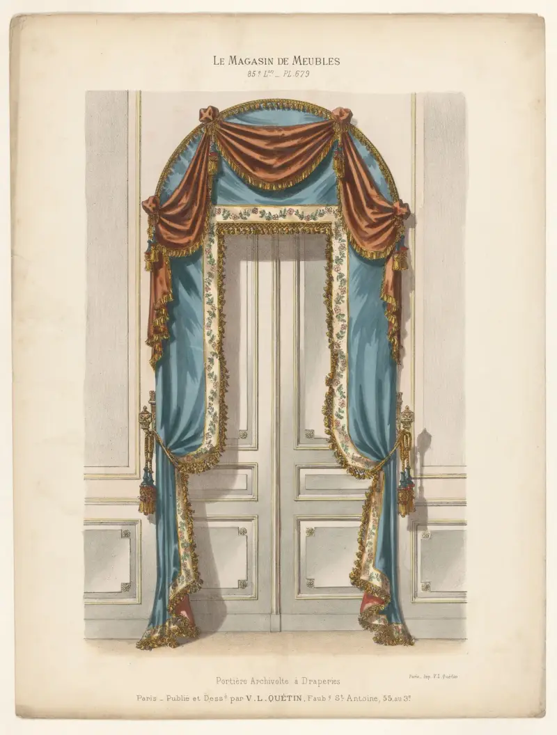 Portière Archivolte à Draperies av Victor Léon Michel Quétin