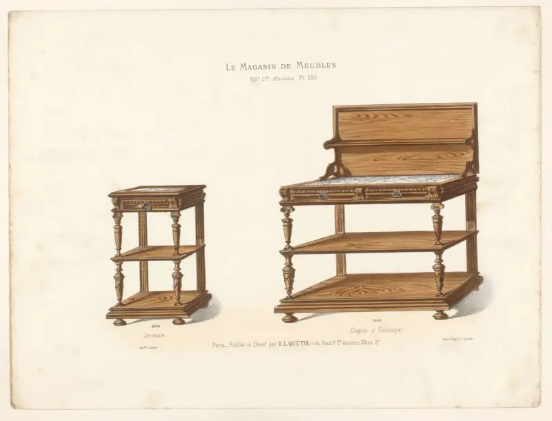 Servante ; Étagère à Découper av Victor Léon Michel Quétin