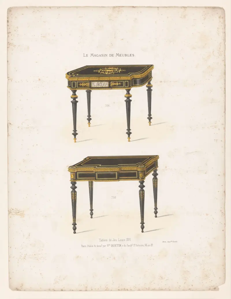 Spelbord i Louis XVI-stil av Victor Léon Michel Quétin