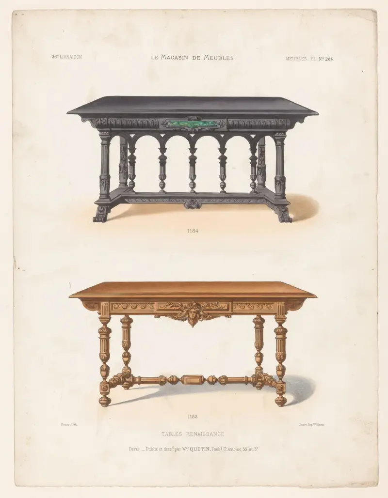 Renässansbord av Victor Léon Michel Quétin