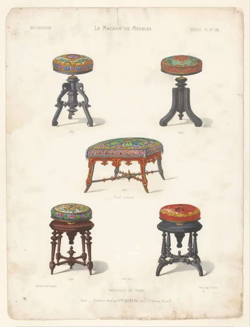 Pianopallar av Victor Léon Michel Quétin