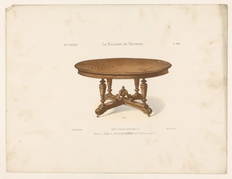 Bord på estrad (Henri II-stil) av Victor Léon Michel Quétin