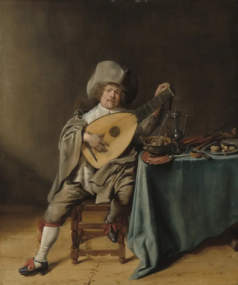 Autoportret z lutnią, Jan Miense Molenaer
