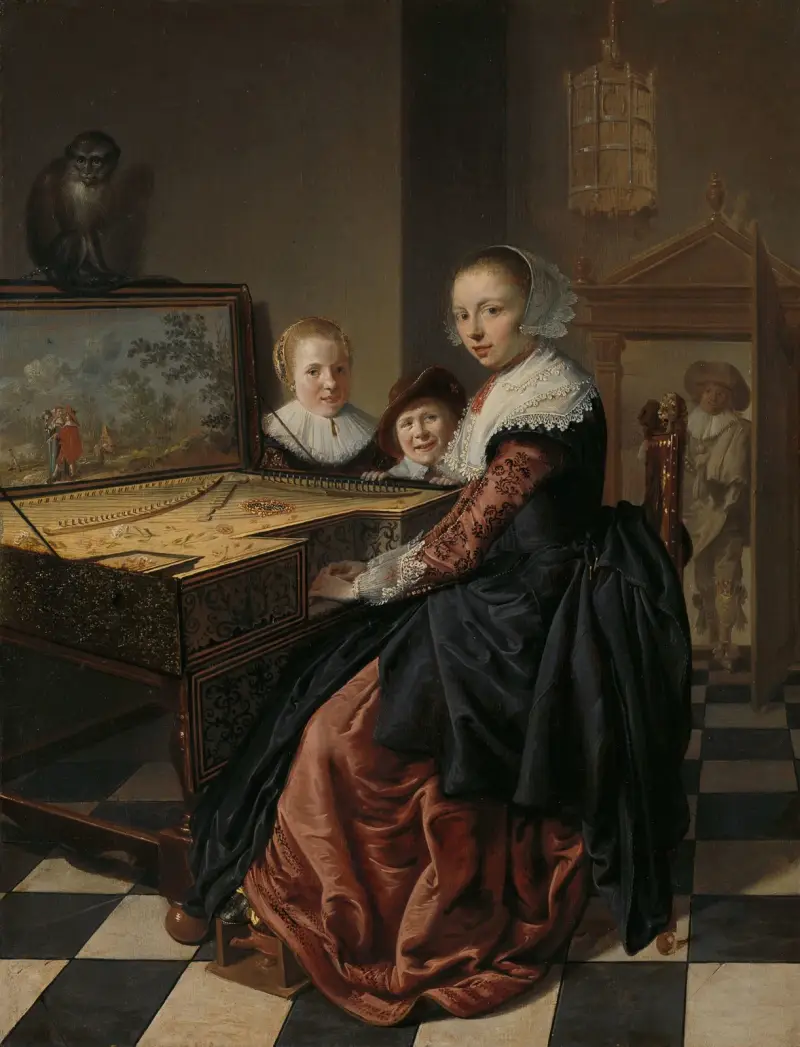 Woman Playing the Virginal av Jan Miense Molenaer