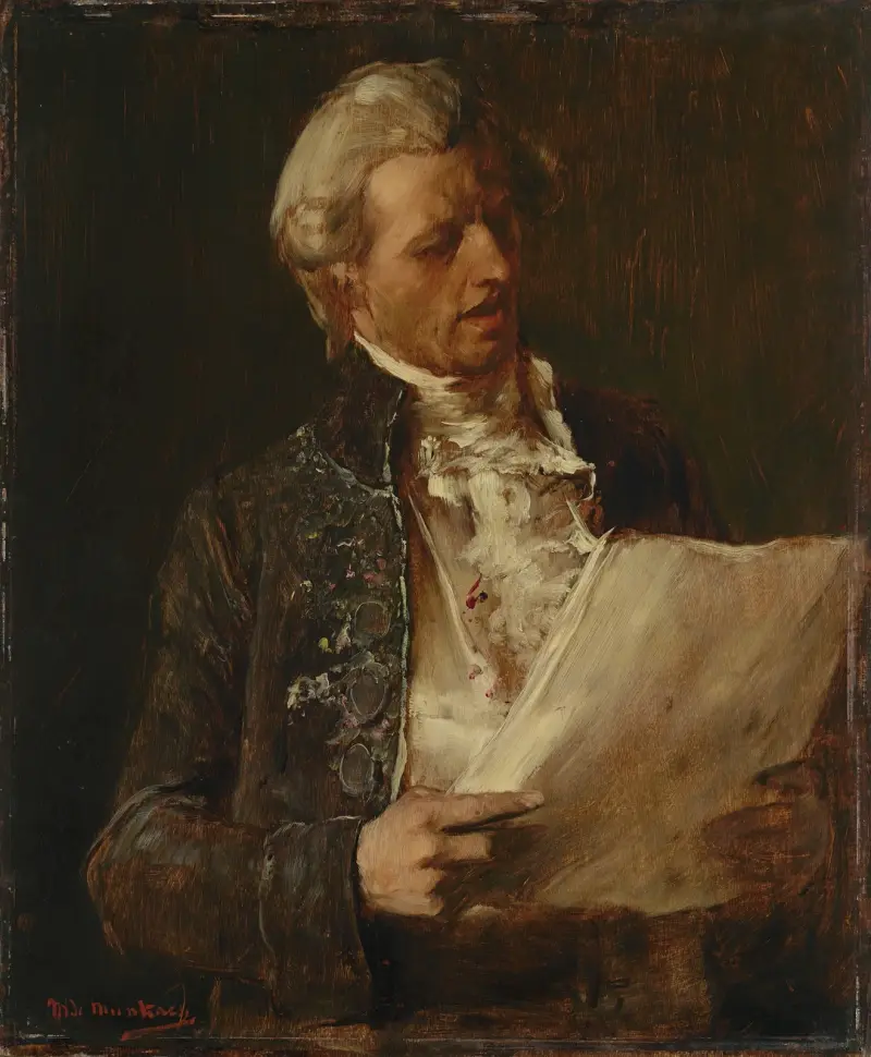 Zpěvák (studie k obrazu „Umírající Mozart“), Mihály Munkácsy