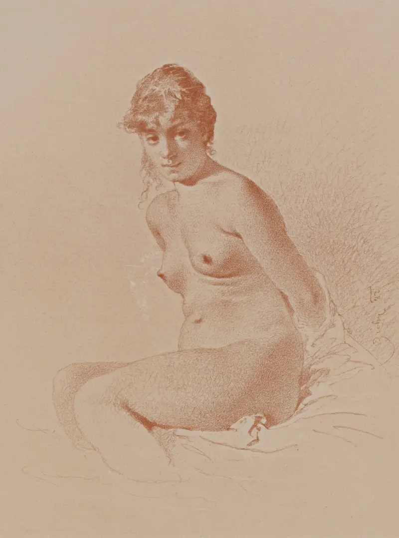 Nude Print – nr 5 av Mihály Zichy